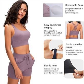 زنان Criss صلیب پشت سینه بند یوگا