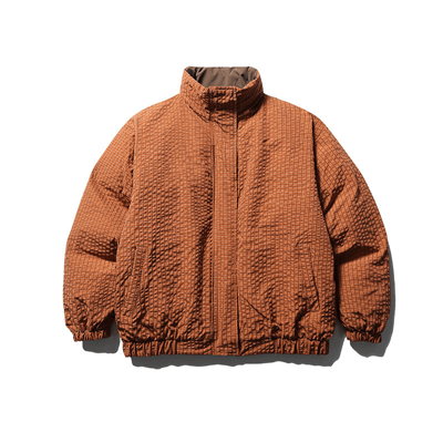 Reversible check nylon puffer jacket