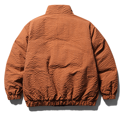 Reversible check nylon puffer jacket back
