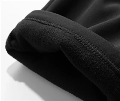 Mens fleece lined black pants bottom